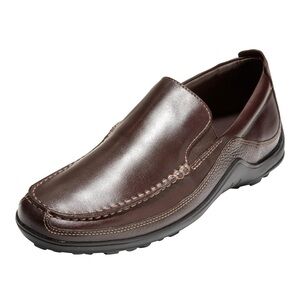 MNS Brown Leather Loafers Cole Haan Tucker Venetian French Roast Brown 11/ 11.5